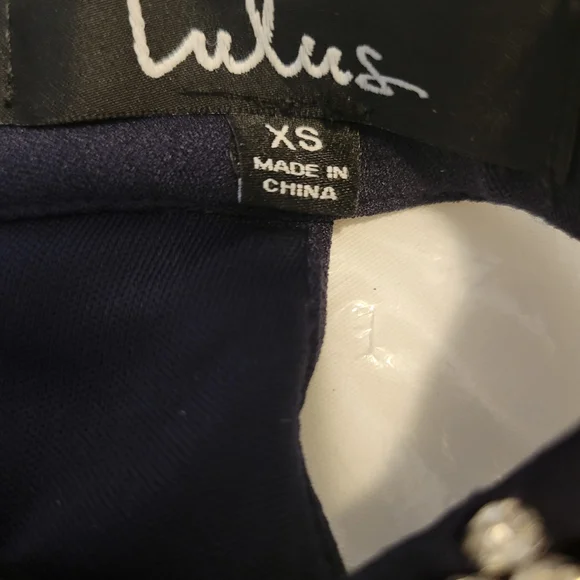 Lulu's xs Navy Blue Cocktail Dress - Picture 3 of 7